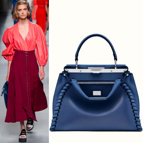 2016新作 フェンディバッグスーパーコピー FE820 フェンディ LOOK16 WOVEN EDGE REGULAR PEEKABOO